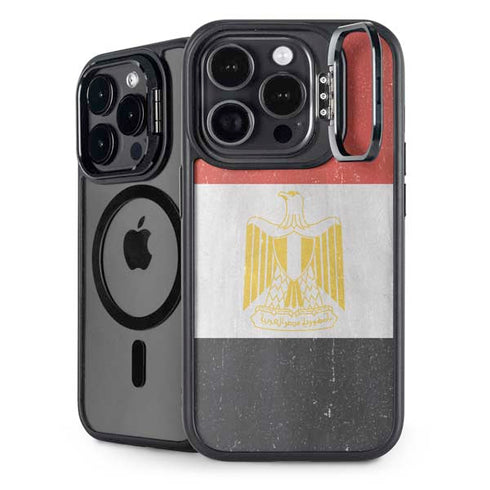 Egyptian Flag Distressed iPhone 13 Pro Max Kickstand Case